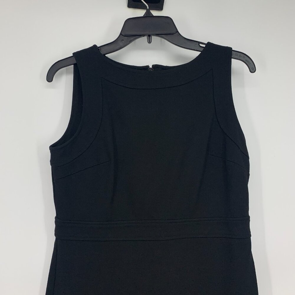 Talbots Dress Black Sleeveless Sheath Empire Waist Seamed - Picture 2 of 9